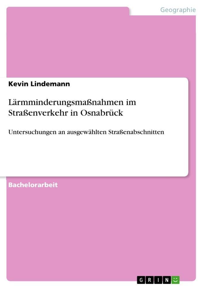 Lärmminderungsmaßnahmen im Straßenverkehr analyses sections routières