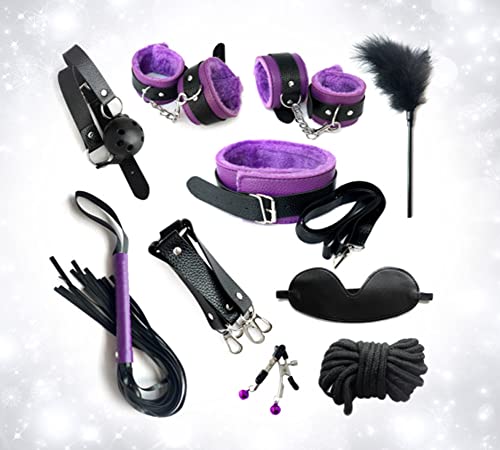 Juego de 10 Piezas, Juego de Yoga Negro y Morado, Regalo de San Valentín Cover