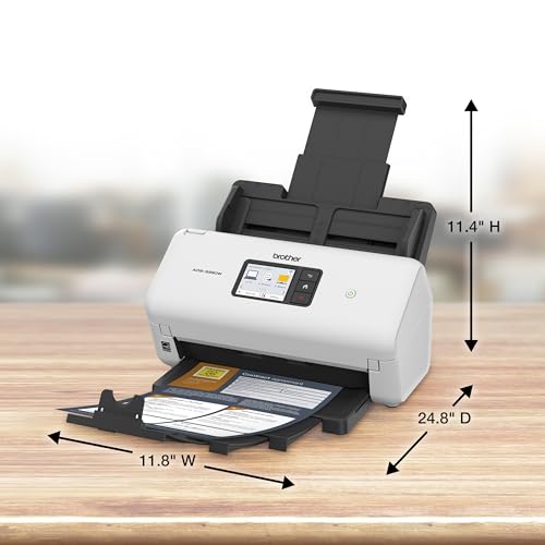 Brother ADS-3350W Wireless High-Speed Desktop Scanner | 2.8-inch Touchscreen | Scans Up to 40ppm1 by Brother - Used condition - Image 4