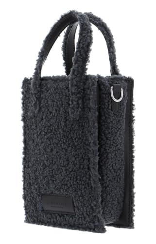 SEIDENFELT MANUFAKTUR Hellvi Mini Tote Anthracite à effet peluche texturé - 2