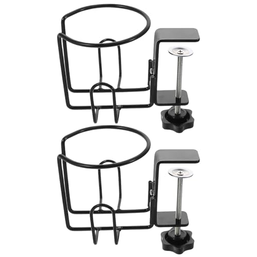 Porte-bouteilles anti-déversement et support casque 2 en 1 sous bureau