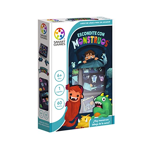 SmartGames – Versteck mit Monstern | Brettspiele für Kinder | Kinderpuzzle | Spiele für Kinder 6 Jahre oder älter | Brettspiel | Kinderspiele
