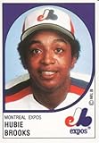 1988 Panini Stickers #328 Hubie Brooks Montreal Expos Official Baseball Sticker that measures 2 Inches Wide and 2.75 inches tall in Raw (EX or Better) Condition