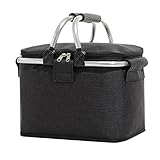 Plegable: la bolsa de almuerzo plegable portátil aislada puede ser doblada, por lo que es fácil de llevar y requiere poco espacio, también fácil de limpiar