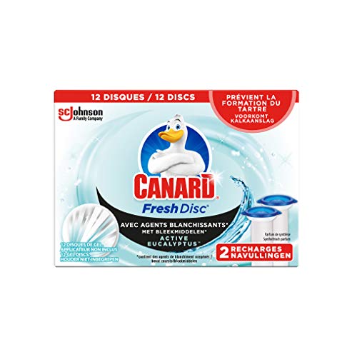 Canard Fresh Disc Recharge Active Eucalyptus - Bloc Sans Cage Nettoyant WC - Prévient Le Dépôt De Calcaire Cover