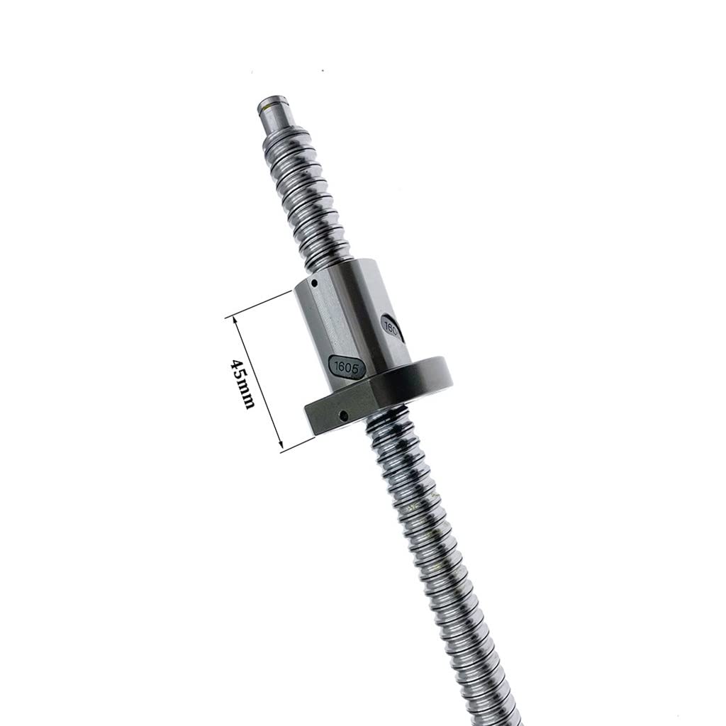 1 szt. SFU1605 Śruba kulowa walcowana C7 z kołnierzem 1605 Pojedyncza nakrętka kulowa, do akcesoriów do drukarek 3D(450mm)