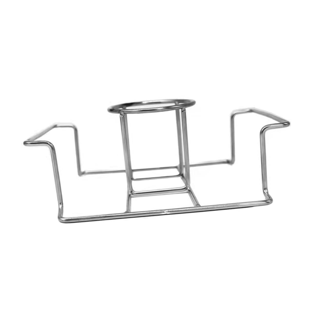 Cabilock Folding Chicken Rack chicken roaster stand beer butt chicken stand roasting pan with rack cast iron roasting pan chicken drumstick rack bbq rack oven roast chicken Stainless steel