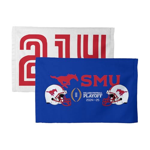 Northwest 2024 NCAA College Football Playoff SMU Mustangs Fan Towel 2 Pack, Lightweight Game Day Set, Stadium Sideline Gym Travel Accessory, 16 x 25 Inch
