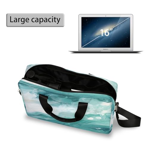 Maletín para laptop de 15.6 pulgadas con diseño mármol azul miniatura 4