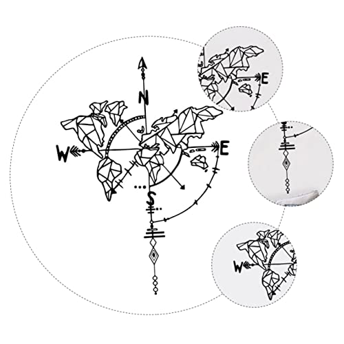 UKCOCO 2Pcs Bússola Adesivo De Parede Decorativo Pintura De Parede Quarto Infantil Decalques De Pare