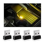 Yourkar 4 PCS USB LED Car Interior Atmosphere Lamp, Plug-in USB Interface Trunk...