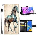 Elgzigok Wallet Phone Case for Samsung Galaxy S10e with Horse-aa16 - Stylish and Functional PU Leather-Free Smartphone Case with Card Holder Multicolor