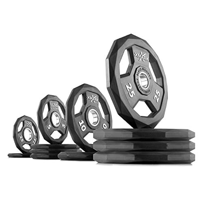 XMARK BLACK DIAMOND Olympic Weight Plates, Barbell Weights