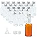 TANCUDER 24 PCS Mini Bouteille Vide 50ml Bouteille Miniature Plastique Bouteille de Jus Vide Reutilisable avec Bouchons Mignonette Vide avec 1 Entonnoir pour Liquides, Vin
