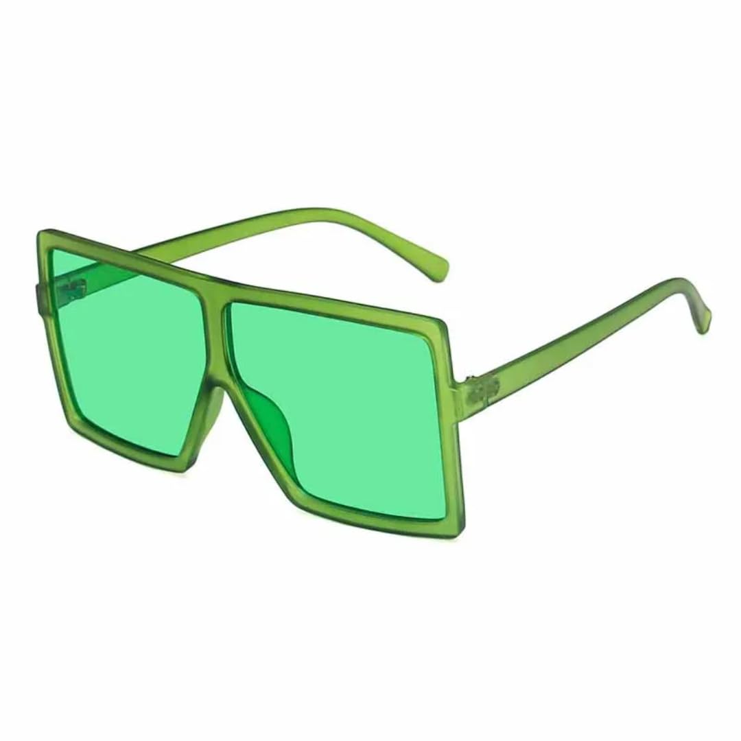 Lunettes de soleil pour femmes tendance oversize vertes accessoire mode