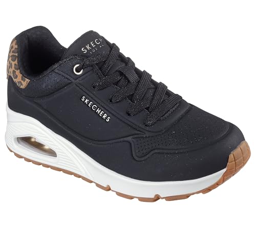 Skechers Women's Uno Jungle Nite Sneaker, Black, 38.5 EU