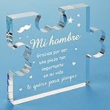 PRSENTLY Regalo Hombre, Tablero Acrílico Ideas Regalos Hombre Novio Esposo Marido de San Valentín Aniversario Bodas Cumpleaños Navidad