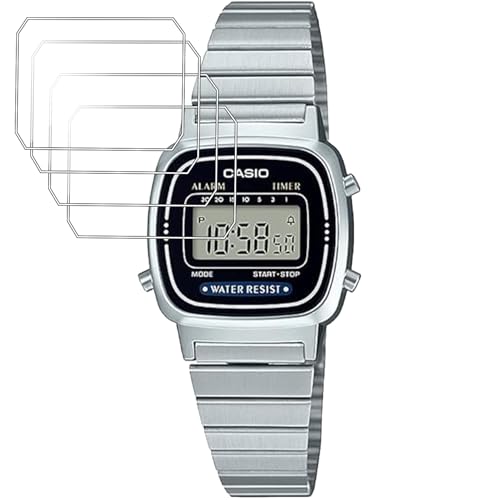 【4枚入り】For CASIO LA670WA-1A2JF 保護フィルム TPU素材 全面保護 画面保護シート 超薄0.3mm 反射低減 指紋低減 撥油性 高透過率 CASIO LA670WA-1A2JF フィルム