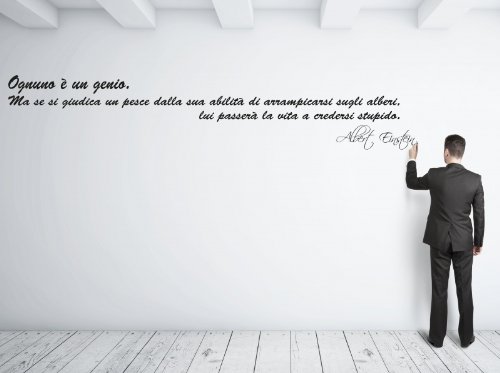 Adesiviamo Albert_Einstein_3_M Adesivo Murale