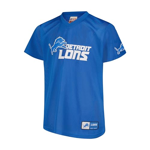 Ultra Game Youth NFL Official Super Soft Supreme Jersey Shirt Detroit Lions Team Color 18-20