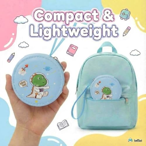 Image of FunBlast Round Coin Pouch for Kids - Cute Cartoon Design Mini Purse, Multipurpose Coins Pouch, Small Zipper Wallet for Kids & Girls, Kawaii Coin Bag (BlueRandom)