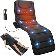 CooCoCo Full Body Massage Mat with Heat, 10 Motors Vibrating Back Massager, Back Massager with Heat, for Bed, Sofa, Massage Mattress Pad, Back Massage for Dad Mom, Gifts for Men WomenVibration Only