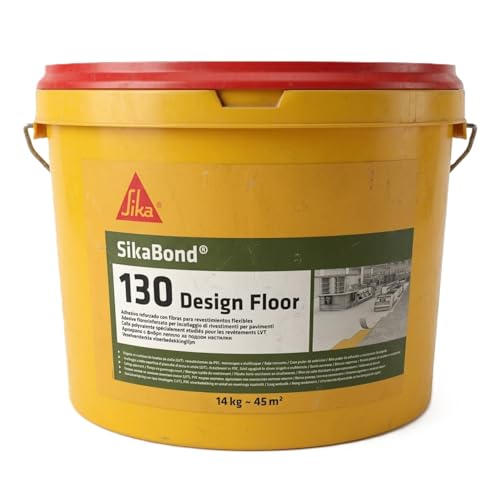 Sika Bodenbelagsklebstoff SikaBond 130 Design Floor - Hellbeige Zur Verklebung von Bodenbelägen (Vinyl- PVC- Textil-Beläge) 14 kg