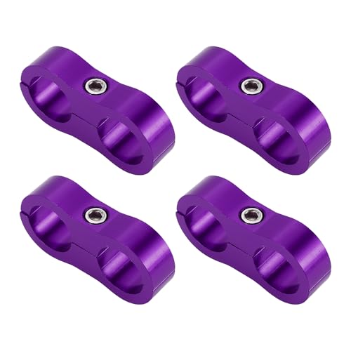 Hihaha Hose Separator Clamp Fitting Adapter/Pipe Tube Line Separator Clamp Tooling AN10 20mm 4pcs Purple