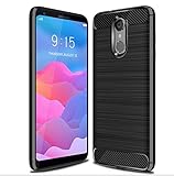 NEKOYA LG Q7 Plus Hülle,Hochwertigem Stoßfest,Anti-Fingerabdruck,Kohlefaser-Silikon Gebürstet,Anti-Scratch Hülle Bumper Cover Schutz Tasche Schale für LG Q7 Plus