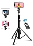 Bovon Palo Selfie Movil, 133cm Tripode Movil Estable y Extensible con Bluetooth Control Remoto, Palo Selfie movil para iPhone 11 Pro Max/11 Pro/11/XS MAX/XR/X/8 Plus, Samsung, Gopro, Camera, etc.