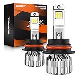SEALIGHT 9007 Bulbs, 46,000LM Super Brighter Bulbs, 8,0000H Lifespan Fog Bulbs with 15000RPM Cooling Fan, IP68 Waterproof, Pack of 2