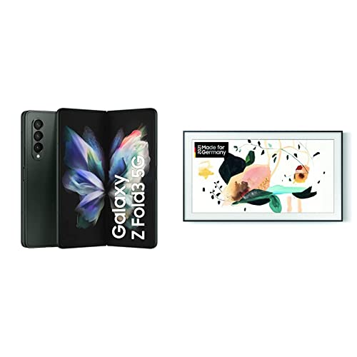 Samsung Galaxy Z Fold3 5G,faltbares Handy ohne Vertrag,7,6 Zoll Display,512 GB Speicher [Exklusiv bei Amazon] +The Frame QLED Full-HD TV 32 Zoll,Modernes Frame-Design, Austauschbare Rahmen[2021]