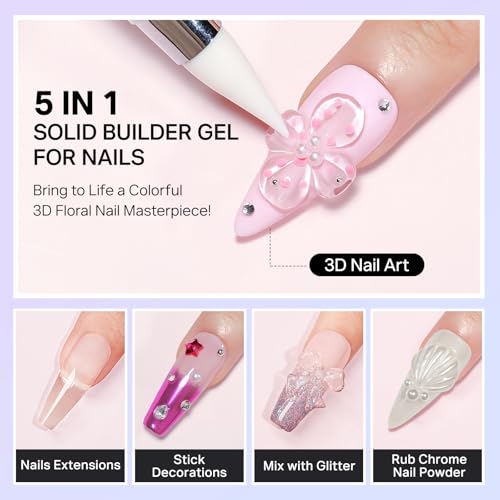 Gel Esculpidor 3D para Uñas MIZHSE 60g Transparente miniatura 2