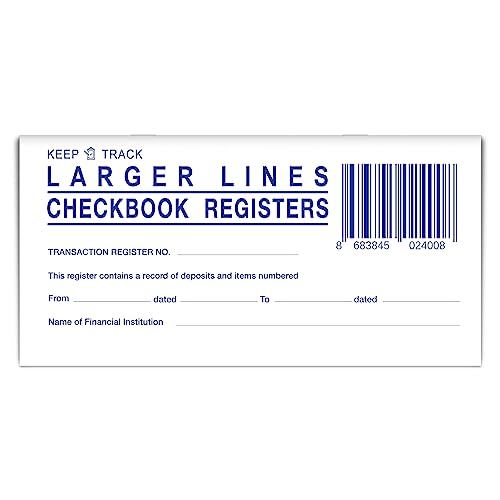 10 Pcs Larger Lines Check Registers For Personal Checkbook - Deposit, Credit, Bank Account Balance Checkbook Ledger Transaction Registers - Low Vision Easy To Read - Calendar 2023 2024 2025 #TOP4