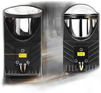 H4 Lazer Mercekli Far Ampul  Ufuk  izgili Otomobil Ara  Motosiklet Uyumlu Profesyonel Mini Projekt r LED Beyaz Led Xenon Lamba  im ek Etkili Uzun K sa 2 Adet 9/36v