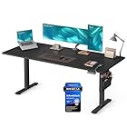 SONGMICS Höhenverstellbarer Schreibtisch elektrisch, 180 x 80 cm, Memory-Funktion mit 4 Höhen, USB-C-Anschluss, tintenschwarz LSD138BZ01