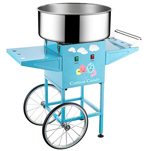 JTJxop Kommerzielle Zuckerwattemaschine, Elektrischer Zuckerwatte-Hersteller mit Wagen, Edelstahl Mit Großer Schublade…