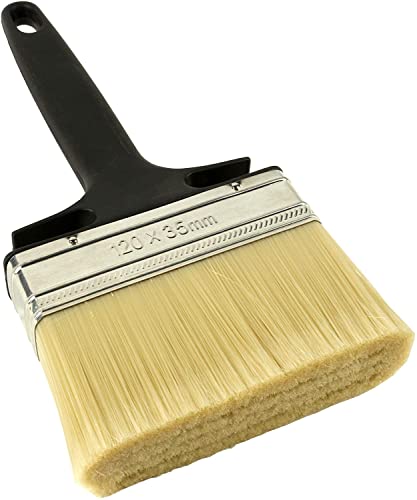 JKG LARGE WALLPAPER PASTE BRUSH - Wallpaper Pasting & Emulsions | Large Paint Brush For Decorating Repainting Home Walls | Dual Bucket Rest | Soft 6.5cm Bristles [25cm x 11.5cm]