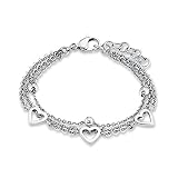 S.Oliver Kinder Armband Herzen Edelstahl 14+2 cm