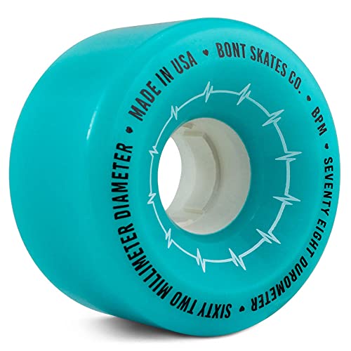 Bont Skates Bpm Quad Roller Skate Outdoor Wheels - Suitable For Recreational Skating Asphalt Sidewalk Boardwalk Street - 62X35Mm 78A, Made In Usa (Gamma Blue - Pack Of 4) #TOP2