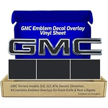 GMC Terrain Blackout Grille Gate GMC Emblem Overlay Decals Kit 2021-2026 Set of 2