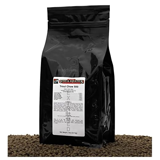 Trout Chow 500, 3/16”(4.8mm) Extruded Floating Grow-Out Diet for Trout, Bluegill, Hybrid Striped Bass, Yellow Perch, Sunfish, Crappie, Red Drum, and Many Other Species, 2lbs