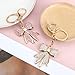 2pcs Rhinestone Bowknot Keychains, Pink Coquette Bow Bag Key Charm Sparkly Bow Alloy Keyring Glitter Cute Rhinestone Charm Women Ladies Coquette Bow Keychain Accessories for Purse Handbag Backpack
