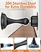Door Stoppers Magnetic Door Catch - 2 Pack Stainless Steel Heavy Duty Door Holder Stops for Bottom Top of Door - Wall Floor Mounting No Drill 3D Adhesive & Screws Strong Magnet Keep Door Open