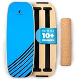 Dessfit Balance Board Holz Rutschfest mit Kork Rolle | Balance Board Erwachsene & Kinder...