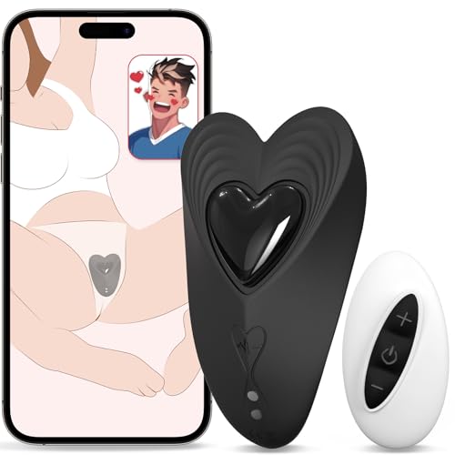 Remote Control Vibrator Couples Sex Toys App Cellphone Wearable Couple Vibrator with Remote Vibrating Panties with 10 Vibration Settings Mini Bullet Vibrator for Women (Black)