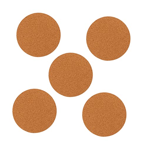 ibasenice 5pezzi Sottopentole in Sughero Rotondi Øcm Tappetini per Piante da Giardino Piatto Porta Vasi Ecologico Leggeri e Resistenti per Interno Ed Esterno