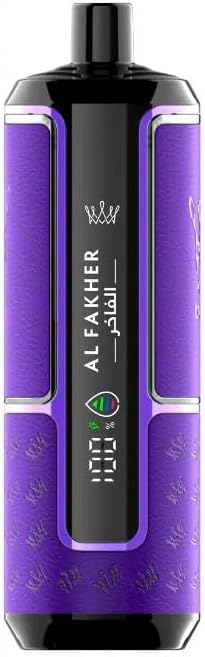CROWN BAR 30 K, Reusable Device, Rechargeable, LED Display, Refillable, Mash Coil, 30-K Hypermax Puffs (Grape Mint)