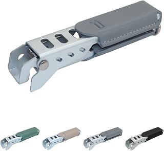 d+ クッカークリップ メスティン 鍋つかみ ロック機能付き本革ハンドルカバー付き グリッパー (グレー)