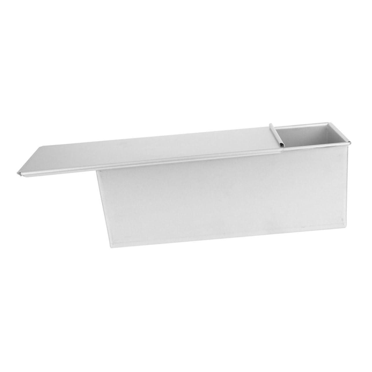 Luxshiny Molde para Pan Antiadherente con Tapa Deslizante de Aleación de Aluminio, Gran Capacidad y Calentamiento Uniforme para Hornear Pan Diario